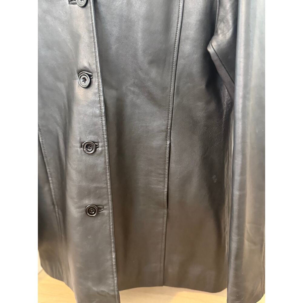 Sequence Black Genuine Leather Jacket Minimalist … - image 4